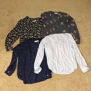 Lot of 4 Loft Blouses size Small all